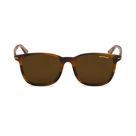 Gafas de sol cuadradas con montura de acetato marrón