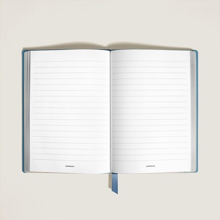 Notebook Medium, Soft Leather, Smoky Blue - Lined Pages