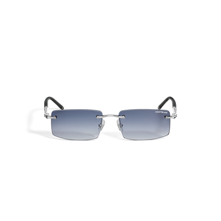 Rectangular Sunglasses with Silver-Coloured Metal Frame