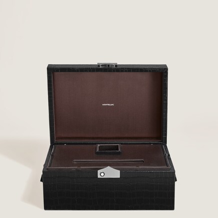 Writing Instruments Collector Box in Croco-Embossed Leather
