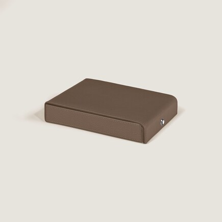 Caja de Viaje para 4 Art&iacute;culos de Escritura en Piel Graneada