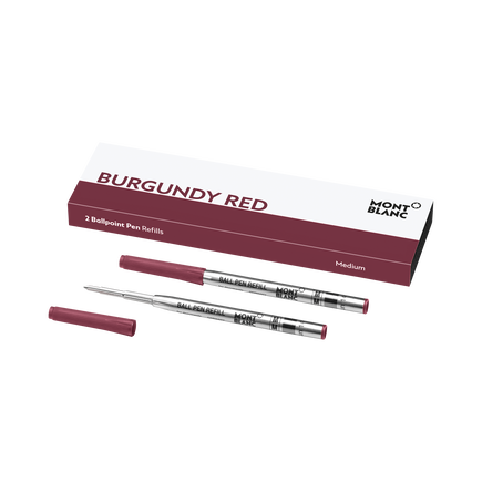 2 recharges pour stylo-bille (M), rouge bordeaux