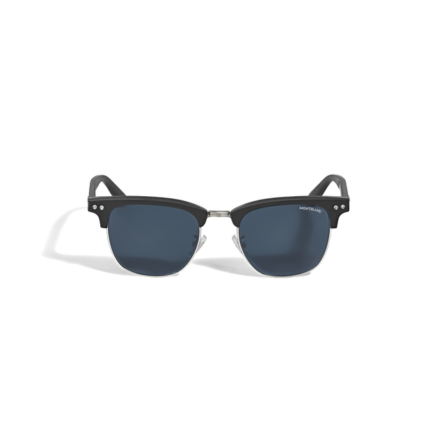 Squared Sunglasses with Black Acetate Frame - 1