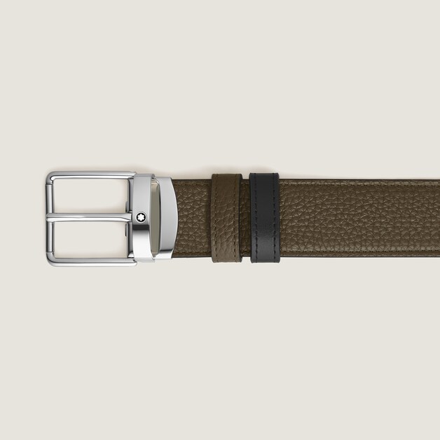 Everyday Buckle Khaki/Black 35 mm Reversible Leather Belt - 3
