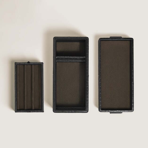 Boîte à Stylos en Cuir Embossé Croco - 4