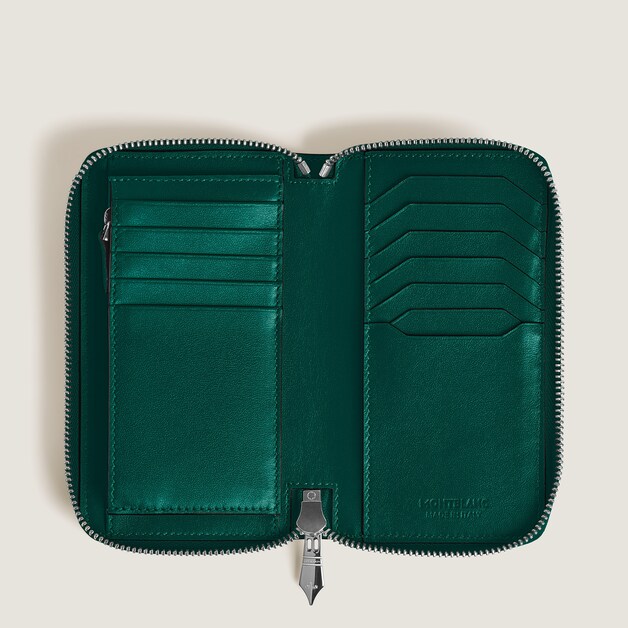 Medium Continental Wallet 12cc with Zip in Soft Leather - 4