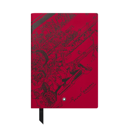 Notebook #146 small, Great Characters Enzo Ferrari, Red - Lined