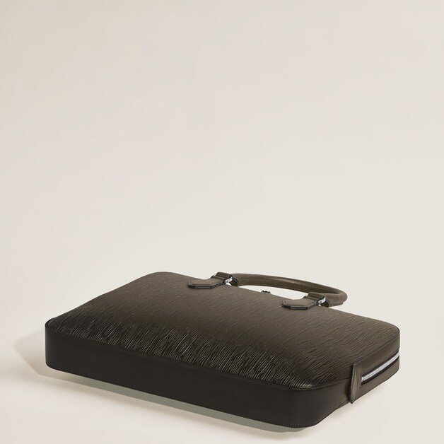 Thin Briefcase in Corteccia Sfumato Leather - 7