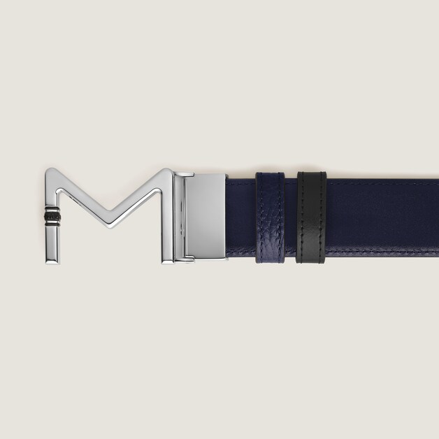 Meisterst&uuml;ck Buckle Midnight Blue/Black 35&nbsp;mm Reversible Leather Belt - 2