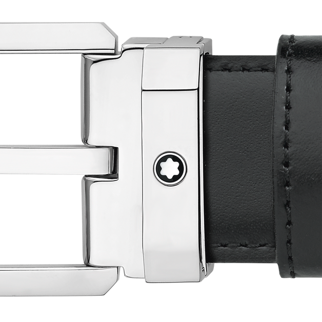Black/brown 30 mm reversible leather belt - 4