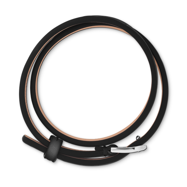 Pulsera con hebilla en forma de herradura negra, tamaño ajustable - 5