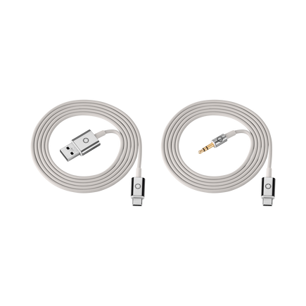 Gray Cable Set for Montblanc MB 01 Headphones