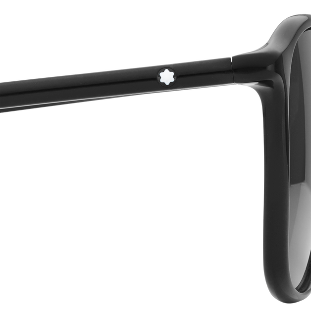 Squared Sunglasses with Black-Colored Acetate Frame - 4