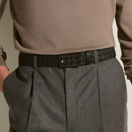 Marquetry Plate 35&nbsp;mm Belt in Extreme Leather