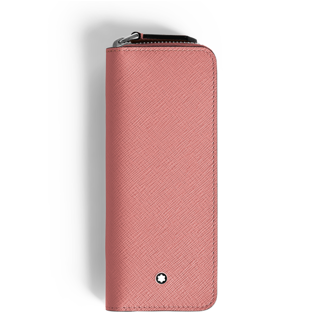 Estuche para 2 Artículos de Escritura con Cremallera de Piel Sartorial - 1