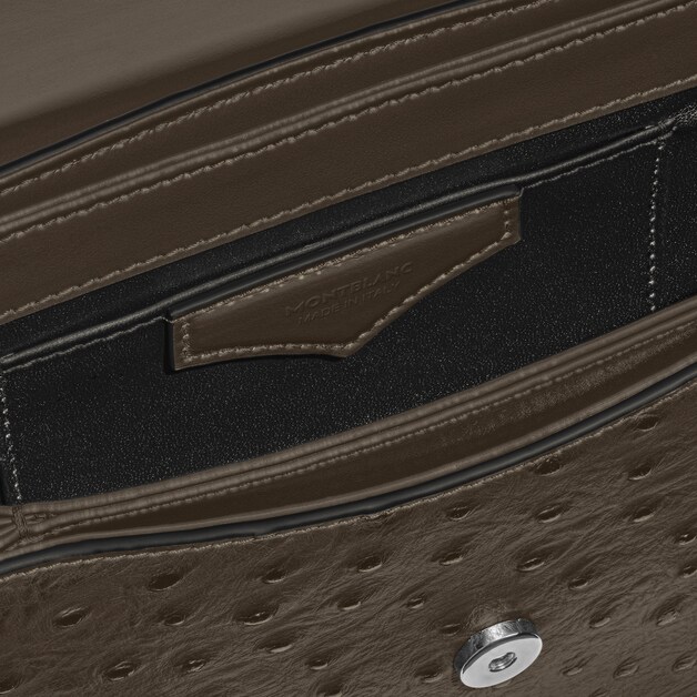 Nib Crossbody Bag in Ostrich-Embossed Leather - 5