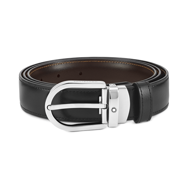 Horseshoe 30 mm Reversible Belt in Leather - 1