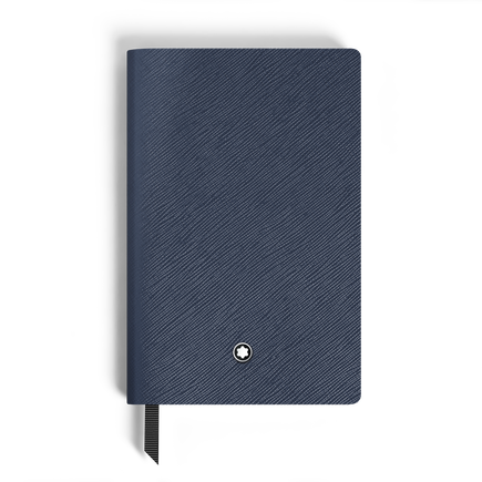 Notebook Small, Ink Blue Leather, Blue, Blank Pages