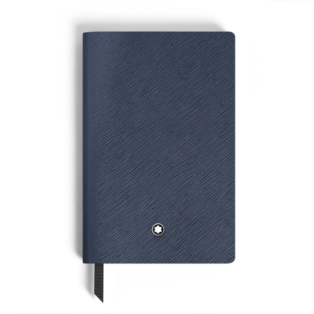 Notebook Small, Ink Blue Leather, Blue, Blank Pages - 1