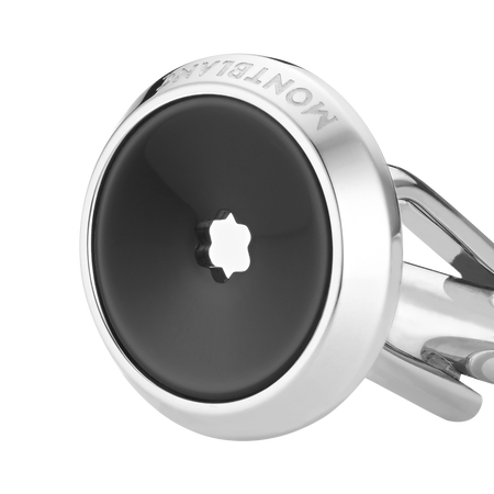 Star Cufflinks with Steel Inlay