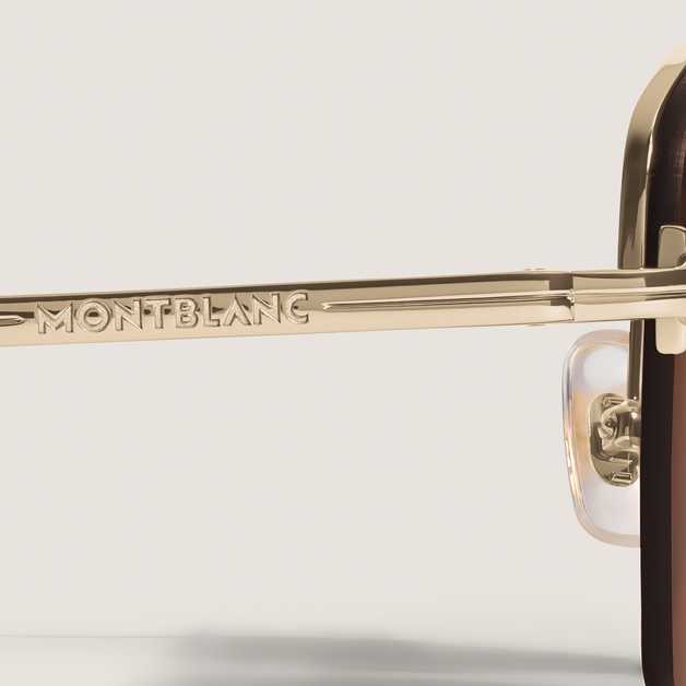 Oval Sunglasses with Gold-Coloured Metal Frame - 3