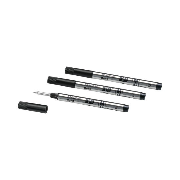 3 Rollerball Small Refills, Mystery Black - Medium - 2