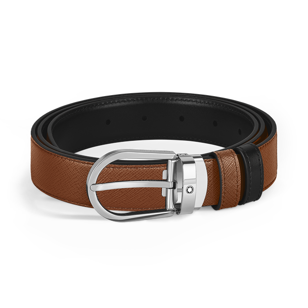Horseshoe 30 mm Reversible Belt in Sartorial Leather - 1