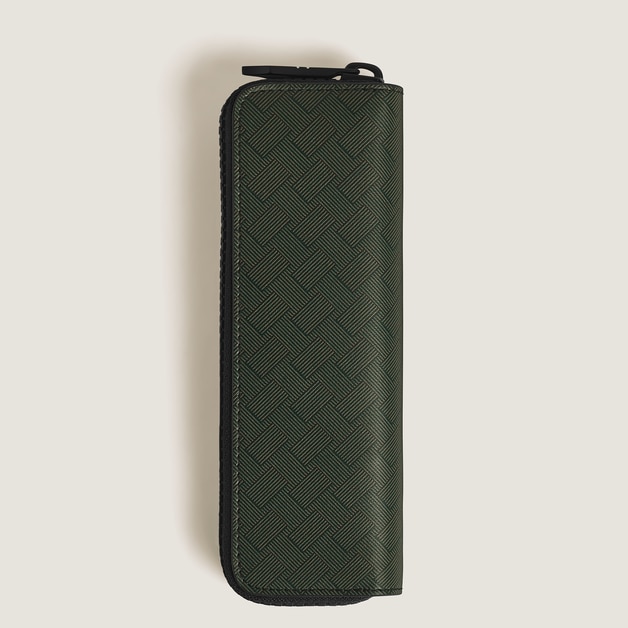 1-Pen Pouch with zip in Extreme Leather - 2