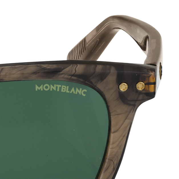 Round Sunglasses with Brown Acetate Frame - 3