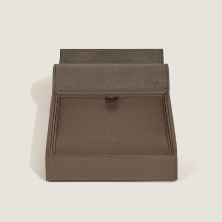 Caja de Viaje para 4 Art&iacute;culos de Escritura en Piel Graneada