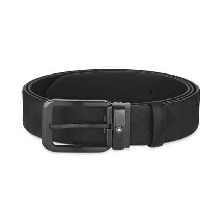 Black 35 mm reversible leather belt