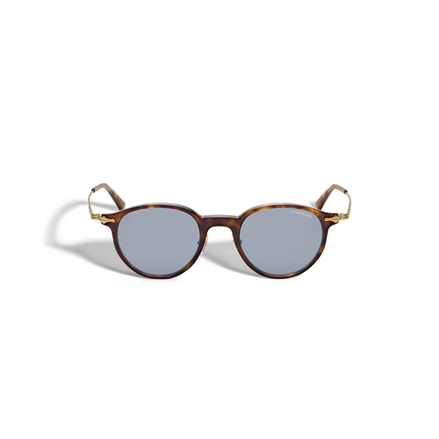 Round Sunglasses with Havana Acetate Frame  - 1