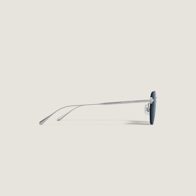 Round Sunglasses with Silver Coloured Metal Frame - 2