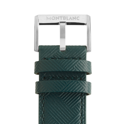 Green Montblanc Extreme 3.0 calf strap with pin buckle