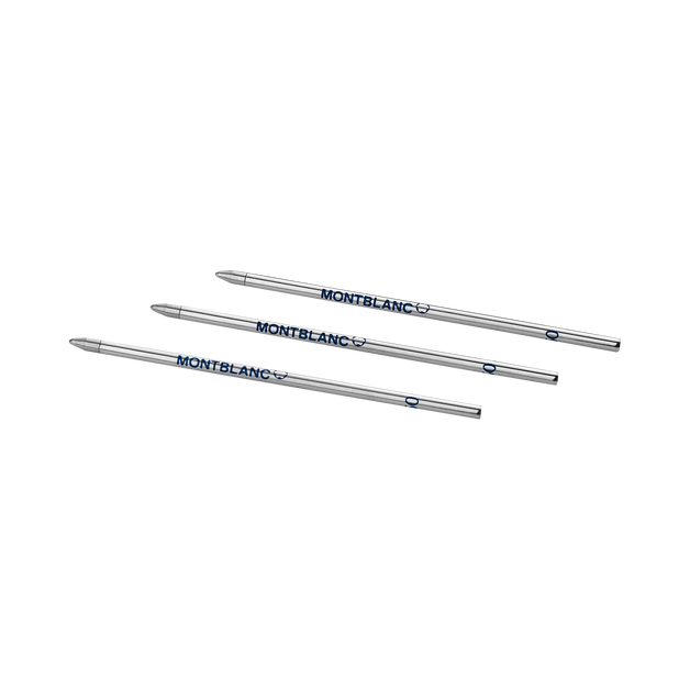3 Ballpoint Small Refills, Royal Blue - Medium - 2