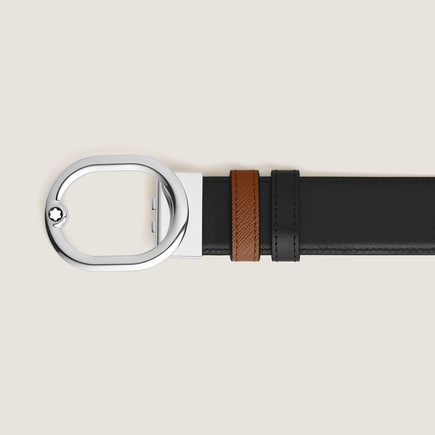L'Ovale 35 mm Reversible Belt in Sartorial Leather