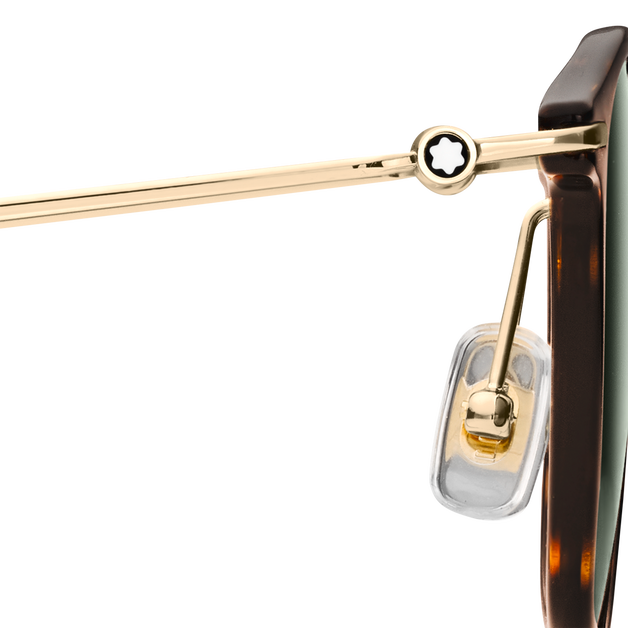 Round Sunglasses with Havana Colored Injected Frame - 8