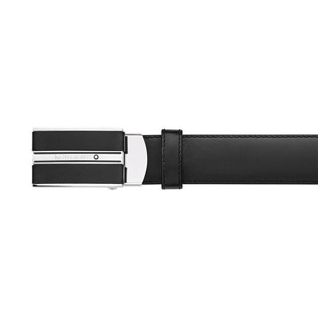 Gürtel aus Leder in Schwarz, 30 mm - 2