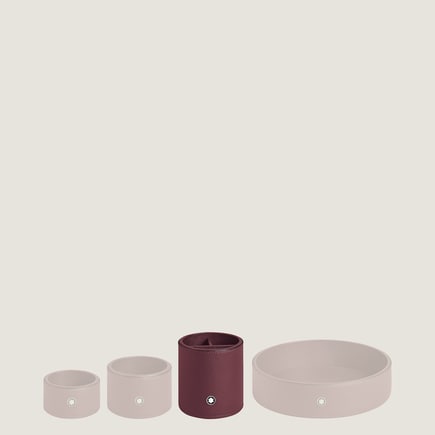 Pen Holder, Saffiano Leather, Cassis