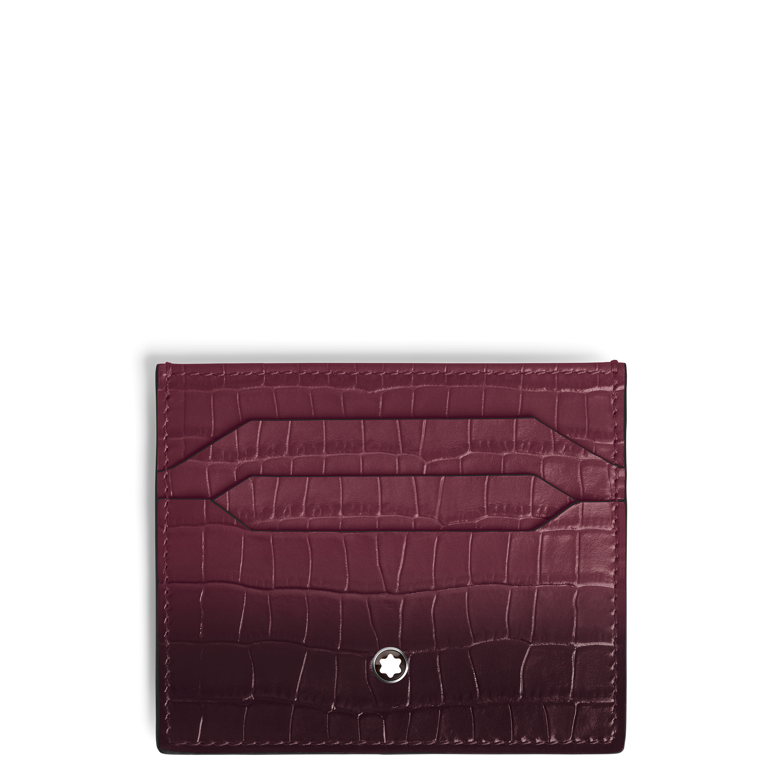 Card Holder 6cc in Croco-Embossed Leather