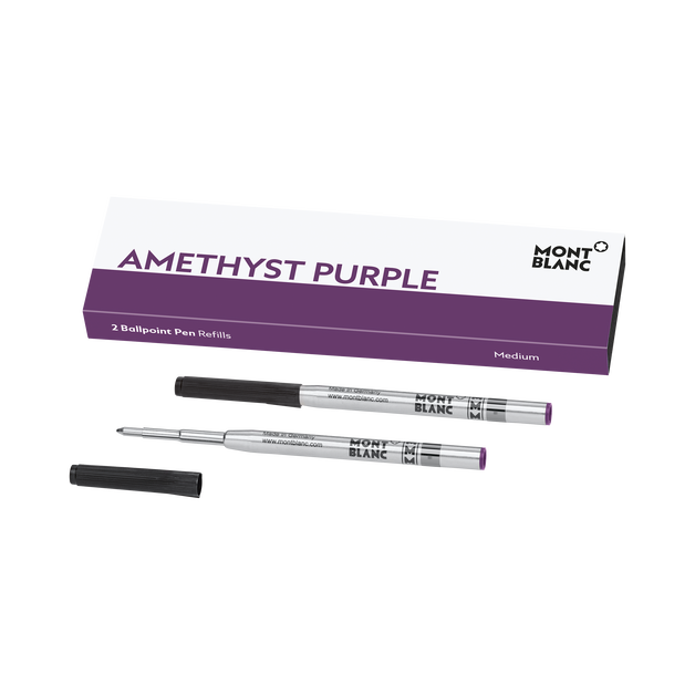 2 Ballpoint Refills, Amethyst Purple - Medium - 1