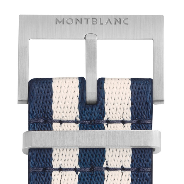 Bracelet en nylon bleu et blanc - 2
