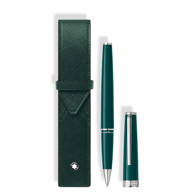 Set with PIX Deep Green Rollerball & Montblanc Envelope 1-Pen Pouch - 1
