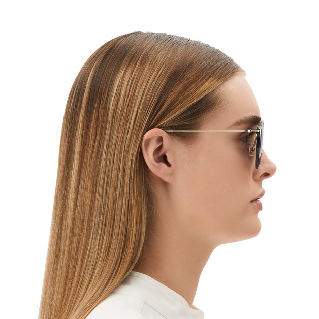 Round Sunglasses with Black Injected Frame - 5