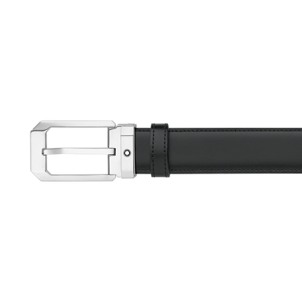 Cinturón reversible de piel negra y marrón de 30 mm