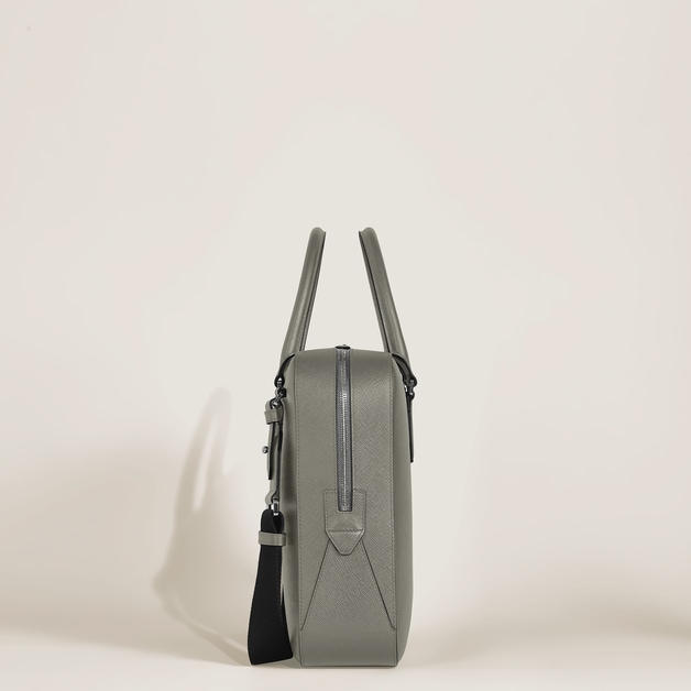 匠心系列中号公文包 典雅灰 - 7