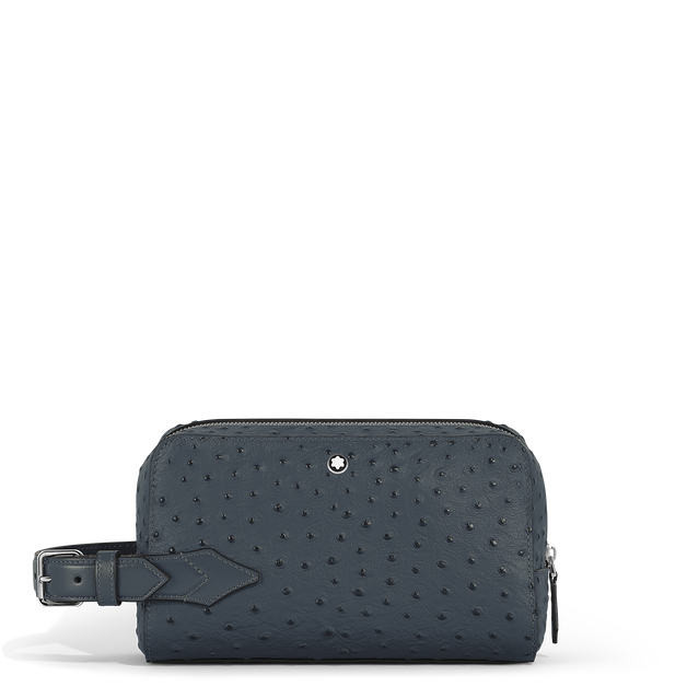 Trousse de Toilette en Cuir Embossé Autruche - 1