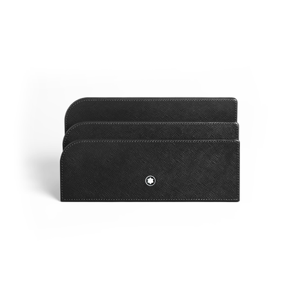 Letter Rack, Saffiano Leather, Black