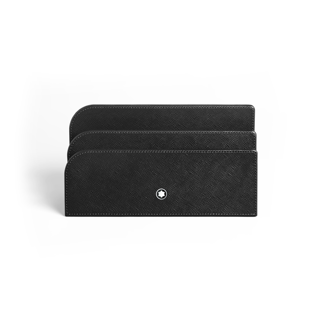 Letter Rack, Saffiano Leather, Black - 3