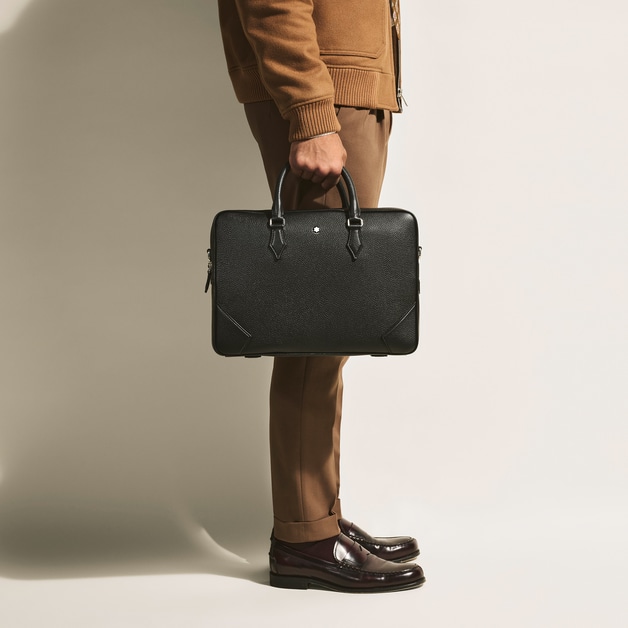 Medium Briefcase in Grain Leather - 2